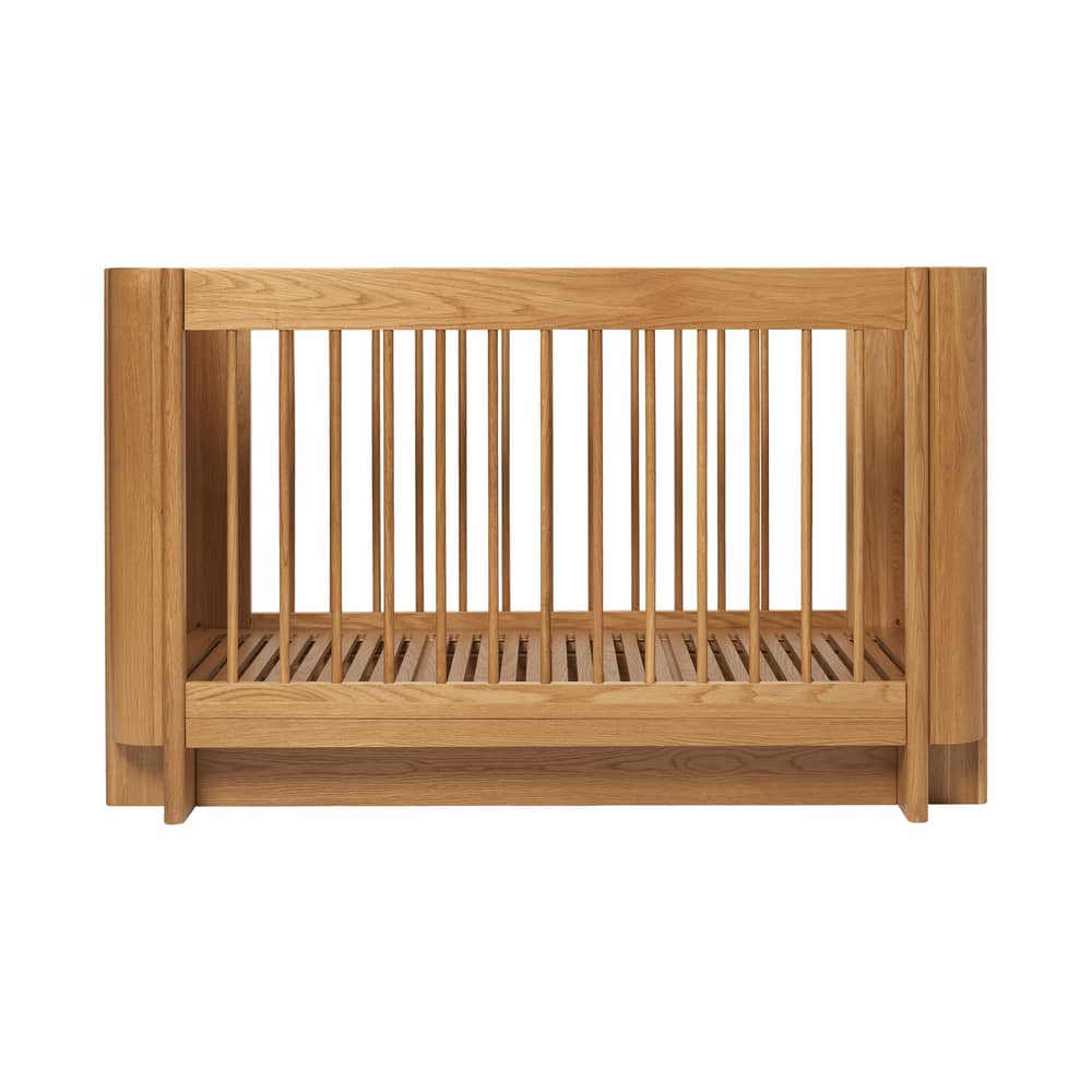 Mitwachsendes Babybett Tilu holz natur - Ferm Living - Eiche - Eichenfurnier, massive Eiche