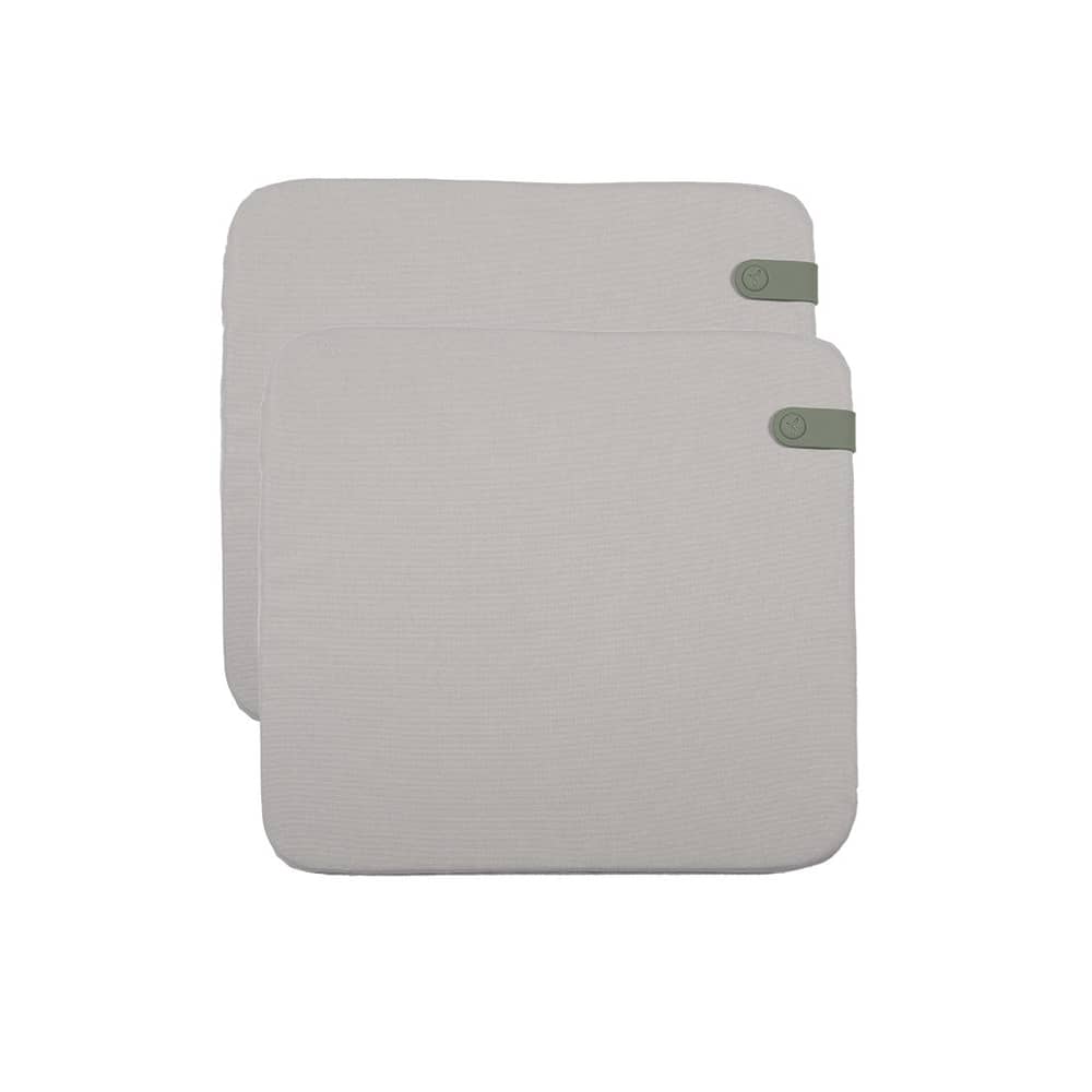 Sitzkissen Color Mix textil beige / 41 x 45 cm - 2er-Set - Fermob - Schnur - Polyacryl-Gewebe, PVC, Schaumstoff