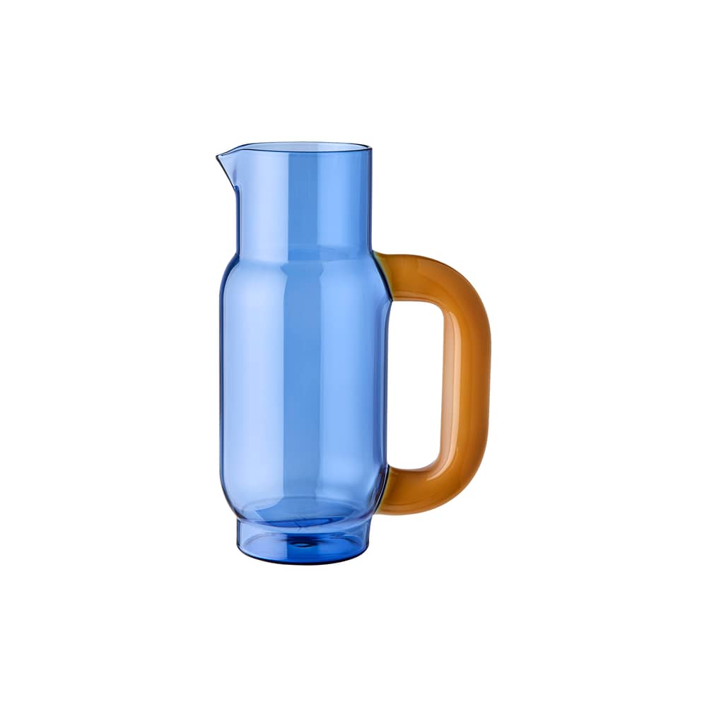 Caraffa  vetro blu / 1,2 litri - STUDIO ABOUT - Blu / Ambra lattiginosa - Vetro borosilicato