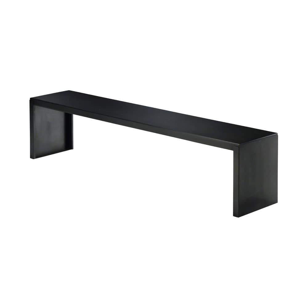 Banc Big Irony métal noir / Maurizio Peregalli, 2001 - L 170 cm - Zeus - L 170 cm / Noir - Acier phosphaté