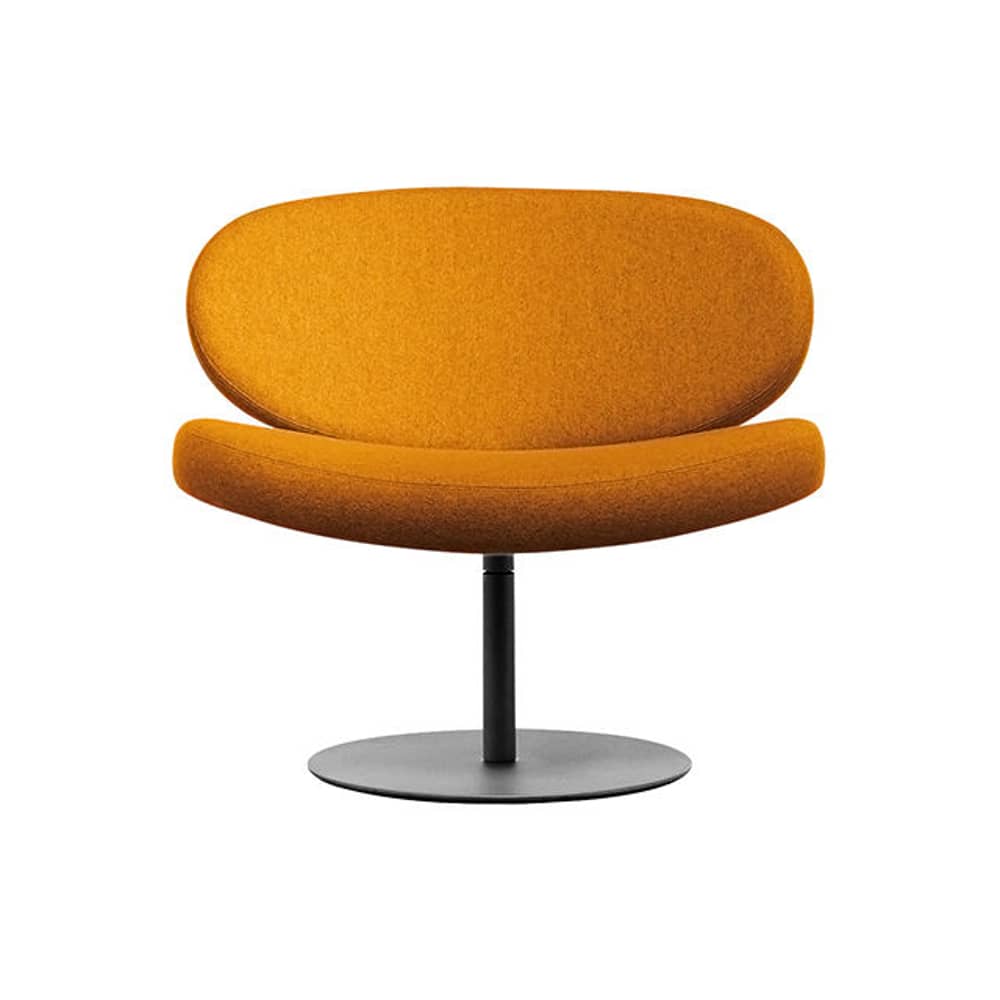 Fauteuil pivotant Sunset tissu jaune / Christophe Pillet, 1997 - Cappellini - Jaune foncé (tissu Hallingdal 565H) - Acier, Polyuréthane expansé, Tissu