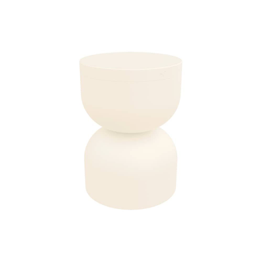 Hocker Piapolo metall beige / Kiste Ablage - Fermob - Milchkaffee Beige - lackiertes Aluminium