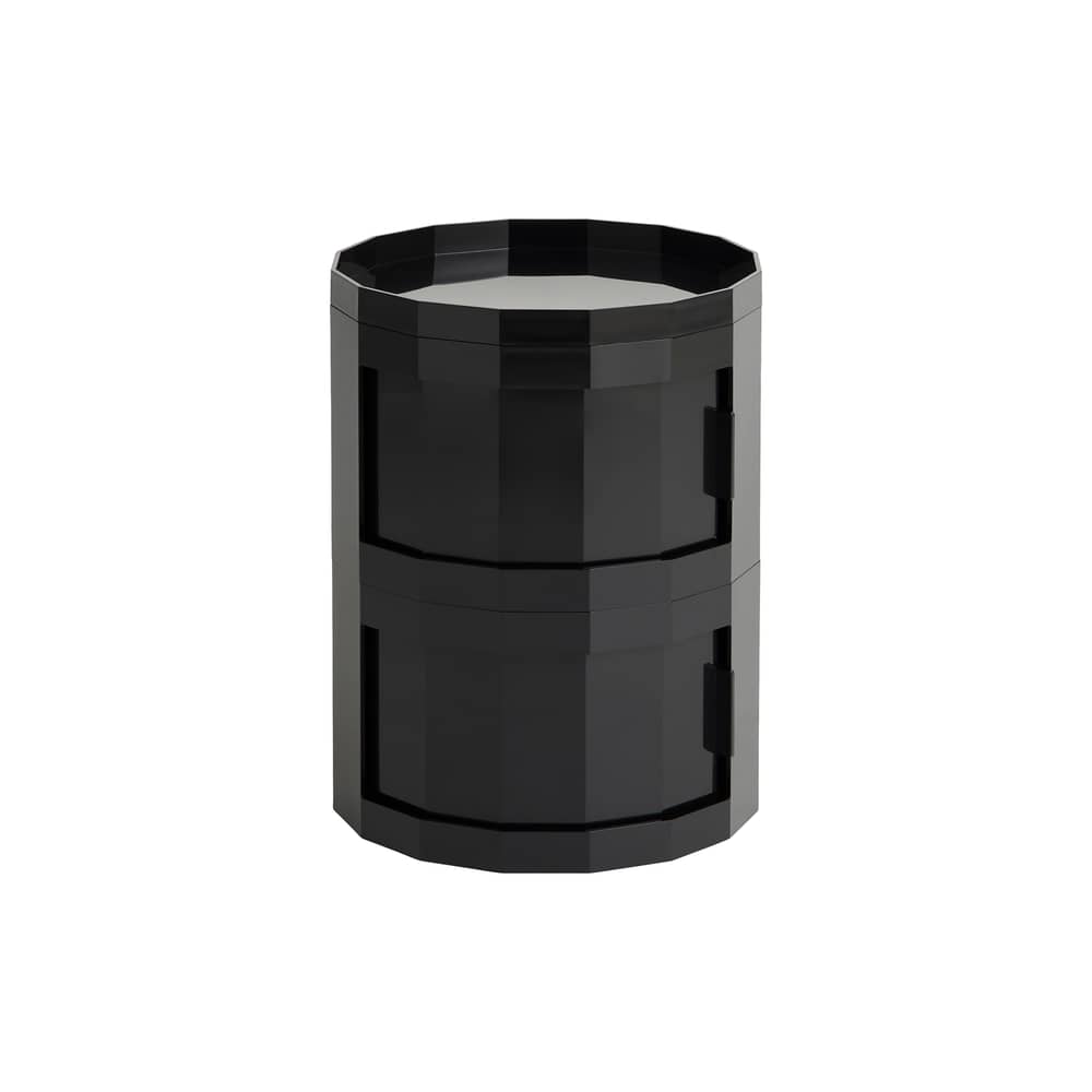 Rangement Facet Low / H 49 cm - 2 portes / Avec roulettes - Hay - Anthracite - ABS recyclé