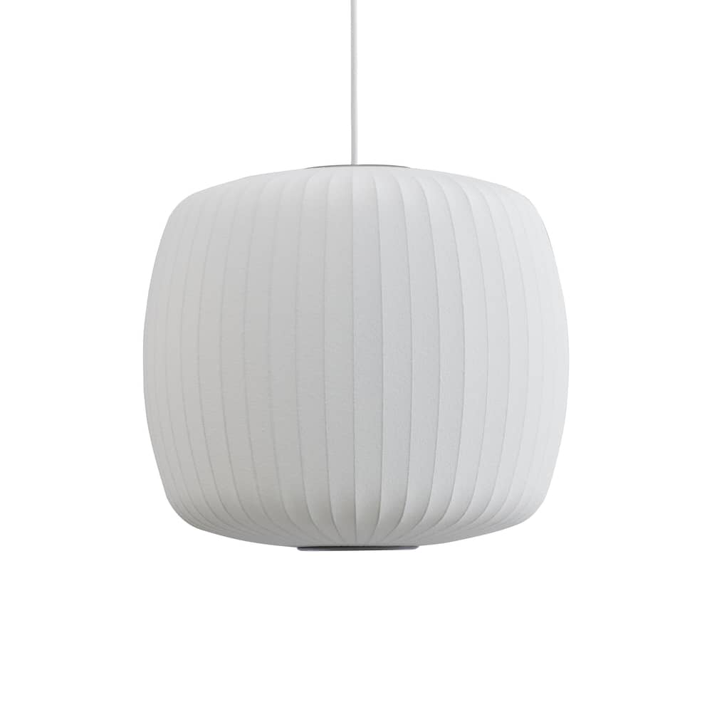 Sospensione Bubble Roll tessuto bianco / Ø 42 x H 39 cm - Hay - Bianco sporco -  Toile polymère, Acciaio