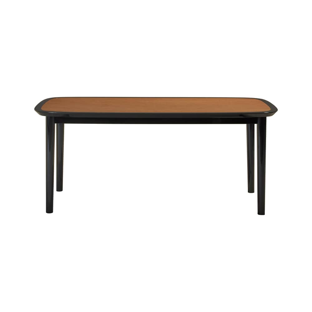 Equilibre Rectangular table wood black / 180 x 90 cm - Maison Sarah Lavoine - Black / Walnut stained oak - Lacquered MDF, Tinted oak