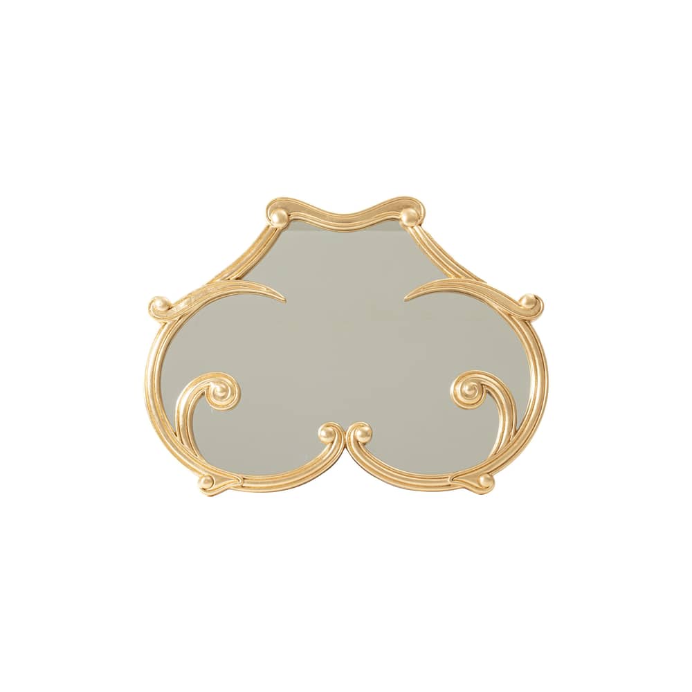 Specchio murale Liberty Woman materiale plastico oro / L 55 x H 41 cm - Seletti - Donna / Dorato - MDF, Poliuretano, Vetro