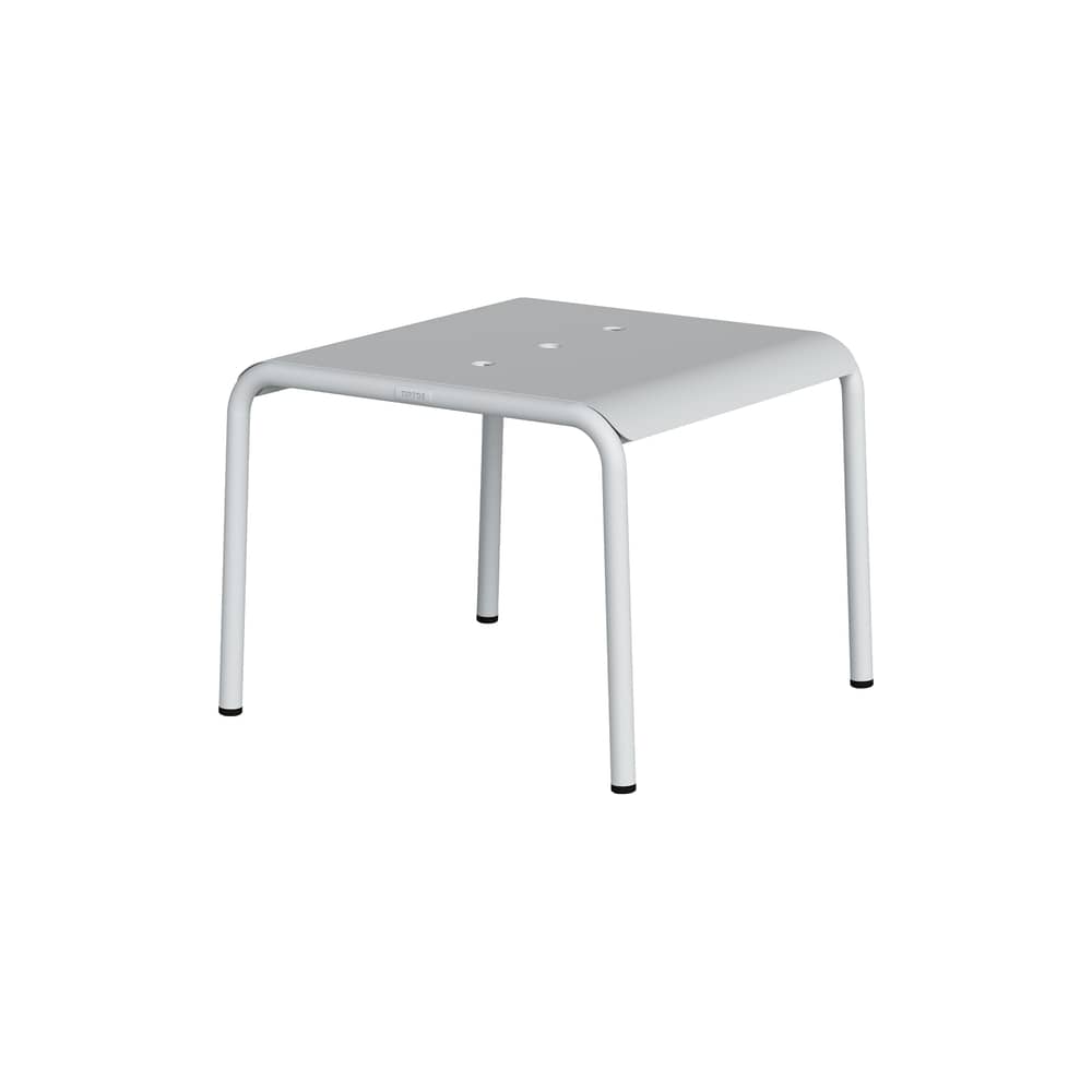 Table basse Panorama métal gris / 50 x 50 x H 38,2 cm - TIPTOE - Gris Craie - Acier thermolaqué