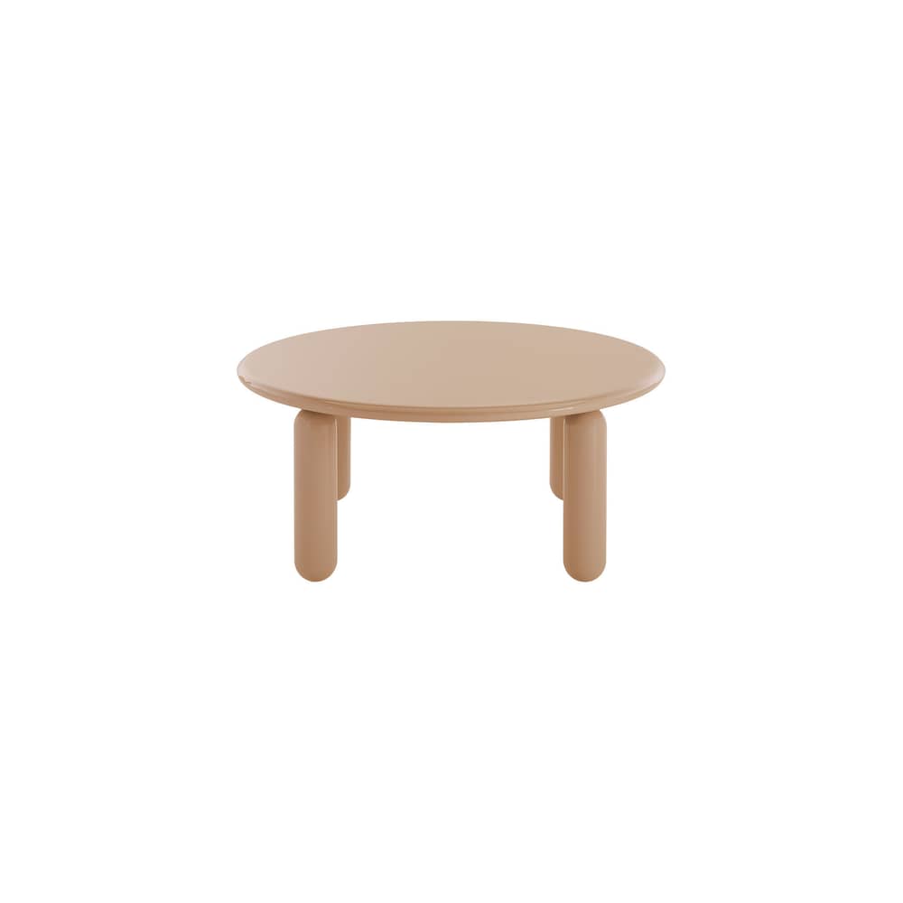 Table basse Undique Mas bois beige / Ø 85 x H 30 cm - Patricia Urquiola, 2023 - Kartell - Beige poudré - Hêtre laqué, MDF laqué