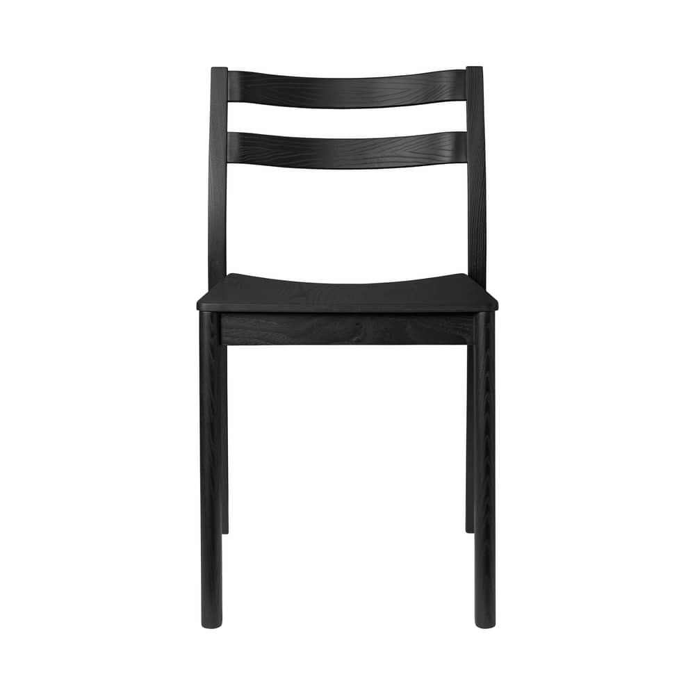 Chaise empilable Boda bois noir - Ferm Living - Noir - Frêne massif, Placage de frêne