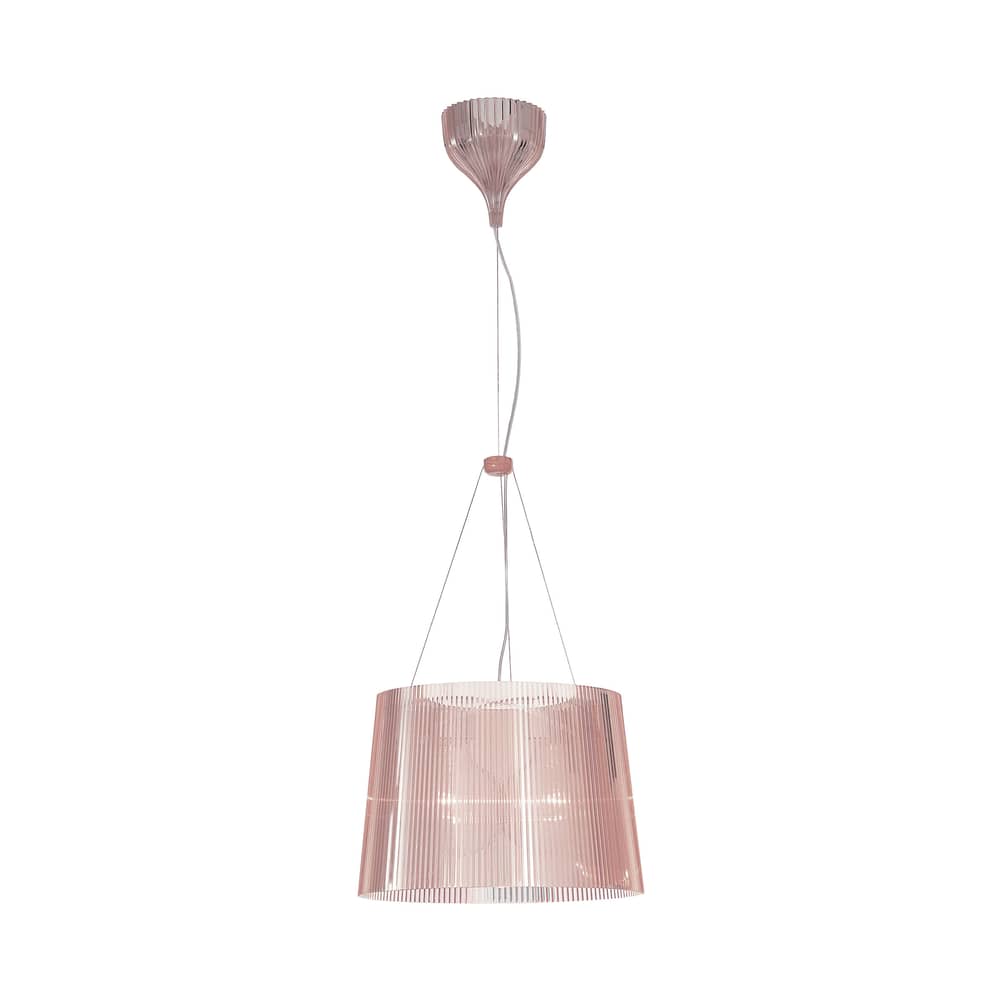 Gé Pendant plastic material pink / Ø 37 cm - Recycled material - Kartell - Pink - 