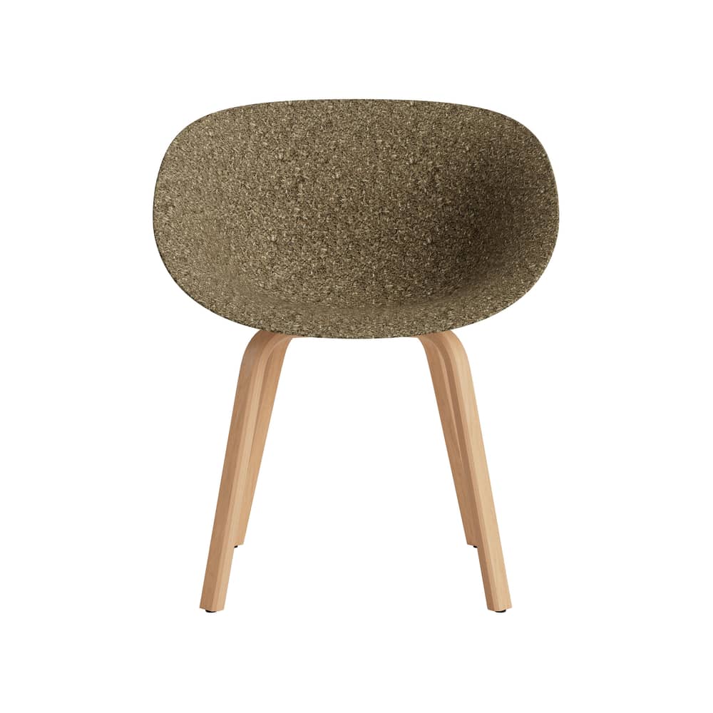 Sessel Mat faser braun / Marine Alge - Buchenfurnier Füße - Normann Copenhagen - Alge (dunkel) / Füße Buchenfurnier - FSC-zertifizierte Buche, Seegras