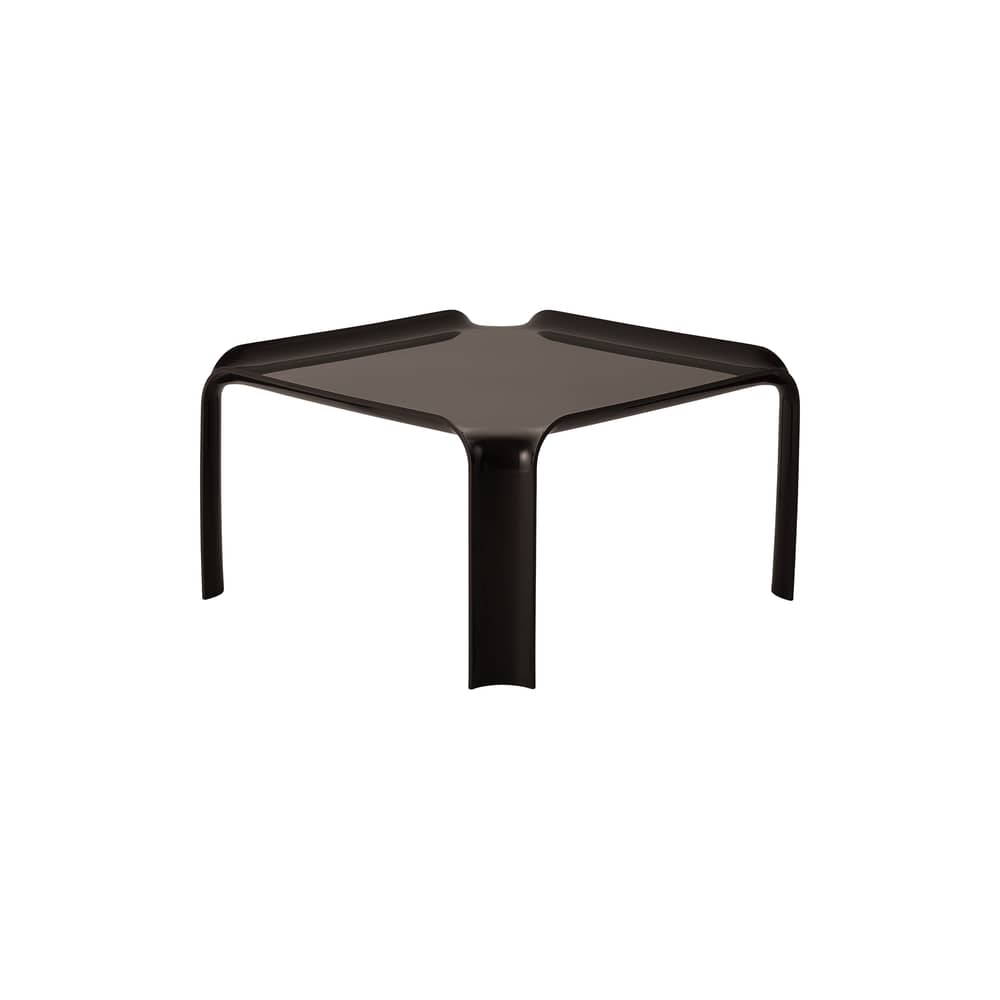 Table d\'appoint T877 marron / Pierre Paulin, réédition 1968 - 50 x 50 cm - Gubi - Chocolat - HiREK