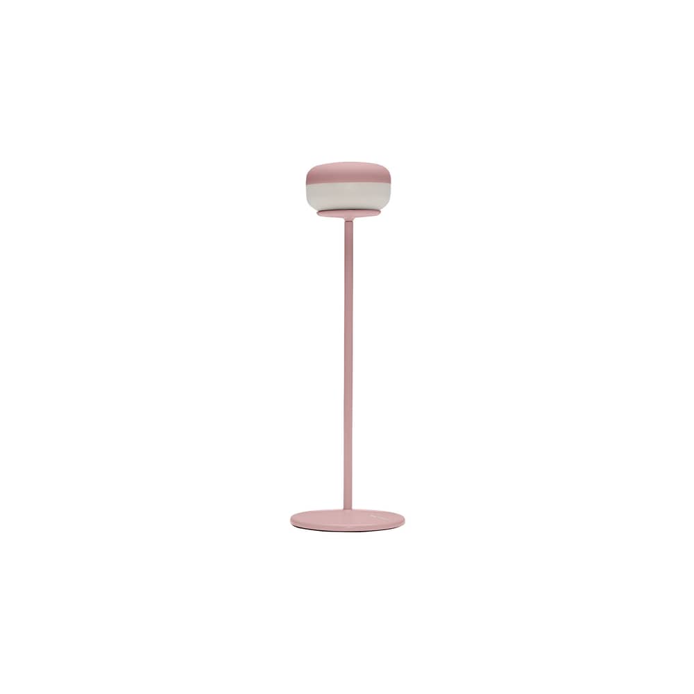 Cheerio LED Wireless rechargeable outdoor lamp metal pink / Ø 8 x H 26 cm - Fatboy - Powder pink - ABS, Silicone, Stainless steel