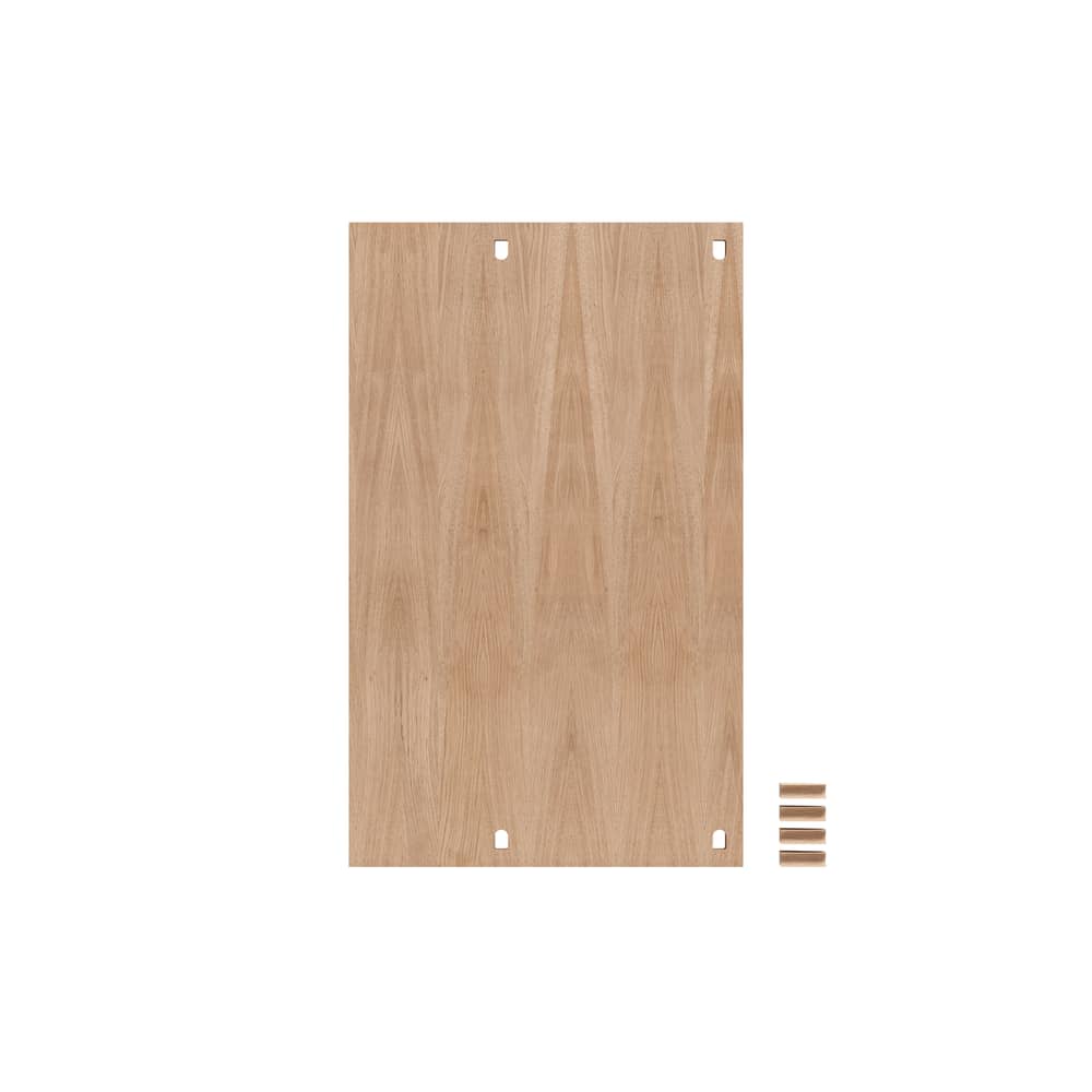 Accessorio  legno naturale / Scrivania per sistema di scaffalatura - L 85 x P 52 cm - MOEBE - Rovere naturale - MDF impiallacciato rovere