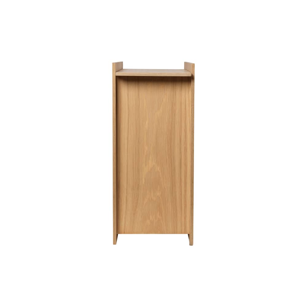 Mülleimer Sama Large holz natur / H 50 cm - Eimer aus Plastik innen - Ferm Living - Eiche natur - Eichenfurnier, Recycelter Kunststoff