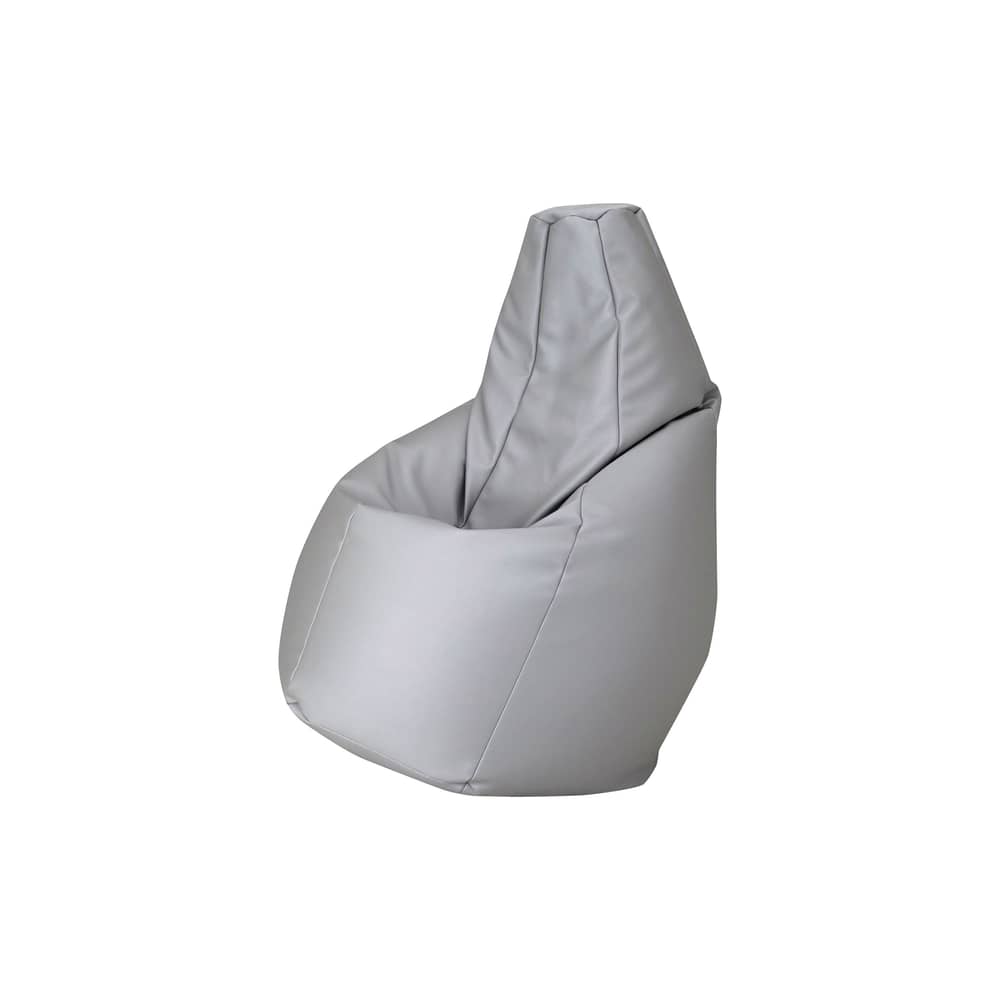 Pouf d\'extérieur Sacco Outdoor Medium gris / 68 x 68 cm - Réédition 1968 - Zanotta - Gris -  Micro-billes EPS, Tissu Outdoor VIP