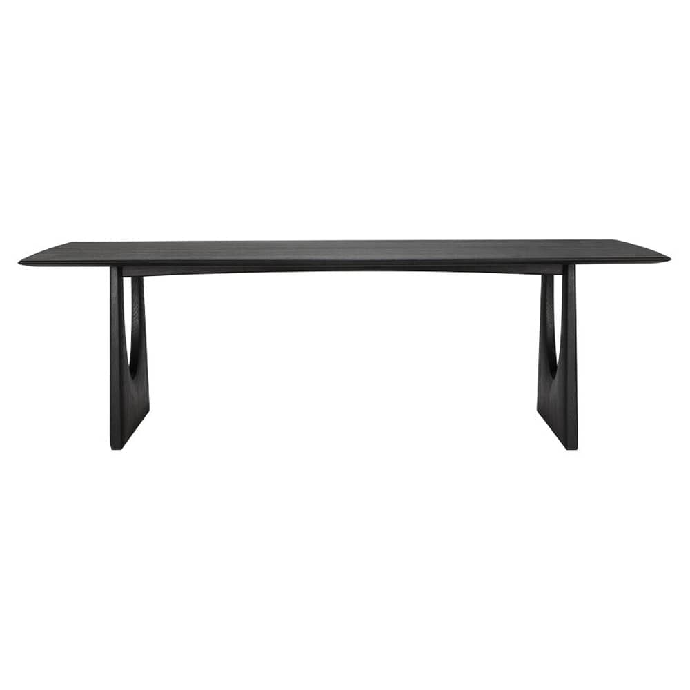 Geometric Rectangular table wood black / 250 x 100 cm - 10 people - Ethnicraft - Black - Tinted oak wood