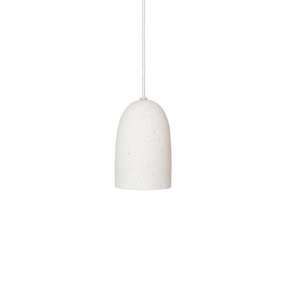 Sospensione Speckle ceramica bianco Small / Gres - Ø 11 x H 18 cm - Ferm Living - Ø 11 cm / panna - Gres
