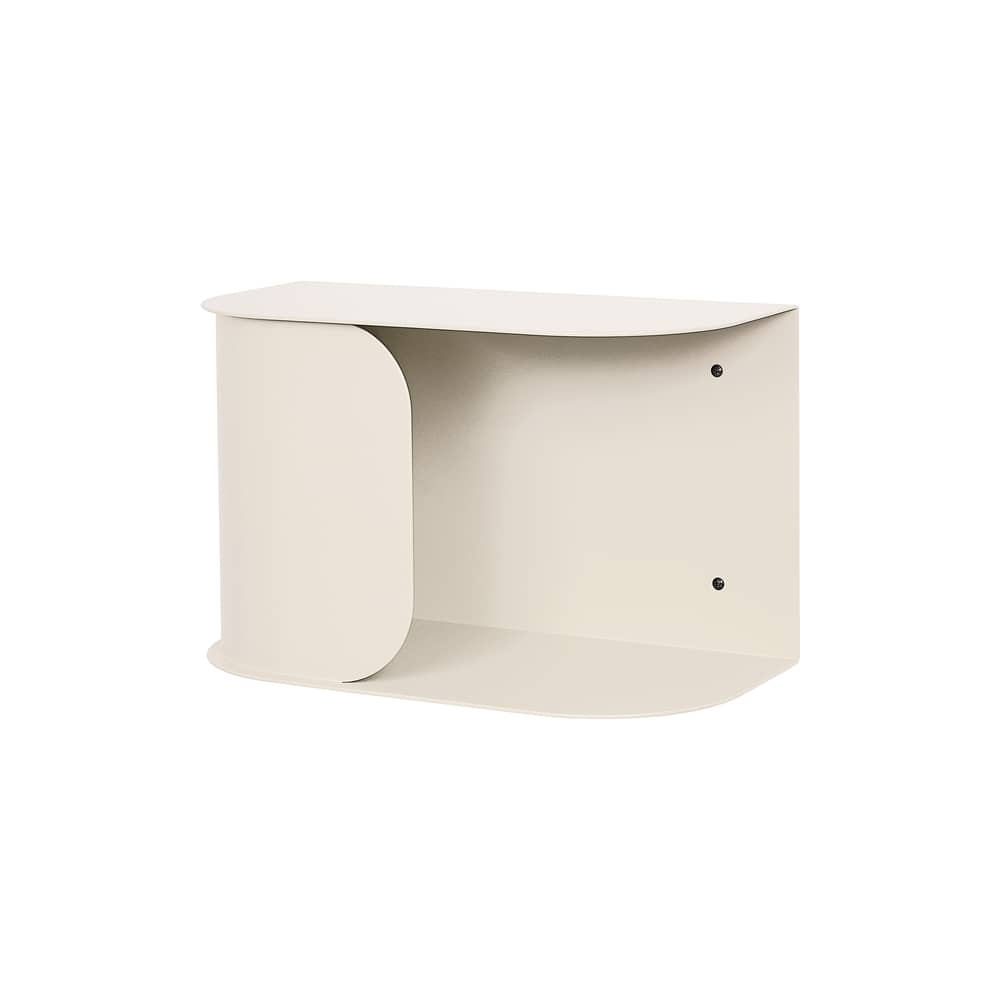 Table de chevet murale Steel métal beige / L 40 cm - NOBODINOZ - Beige - Acier laqué