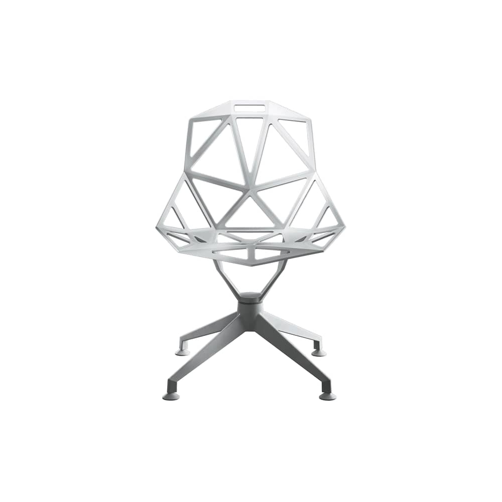 Fauteuil pivotant Chair One 4Star - Magis - Blanc - Fonte d\'aluminium vernie