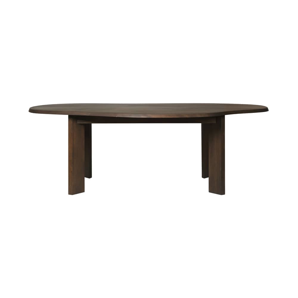 Tarn Oval table natural wood / Asymmetrical shape - Ø 220 cm - Ferm Living - Ø 220 cm / Dark wood - Tinted solid beech