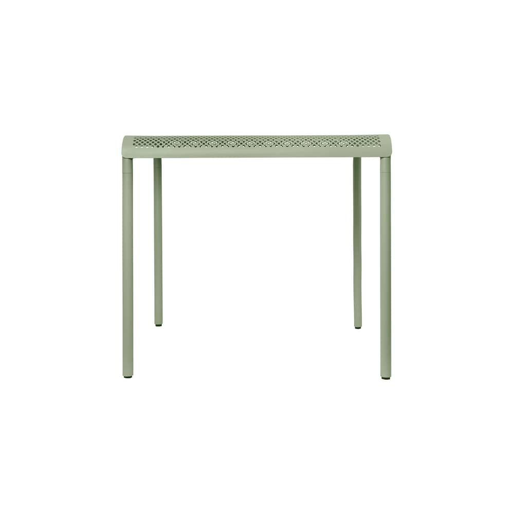 Dapple Square table metal green / Drilling machine - 80 x 80 cm - Ferm Living - Green tea - Galvanised powder-coated steel