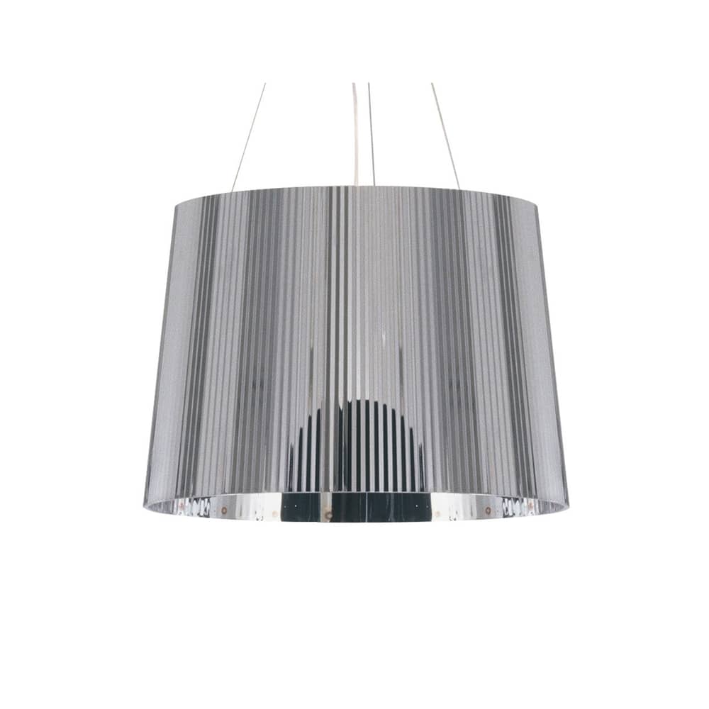 Suspension Gé Metallisé / Ø 37 cm - Matériau recyclé - Kartell - Chrome - Polycarbonate