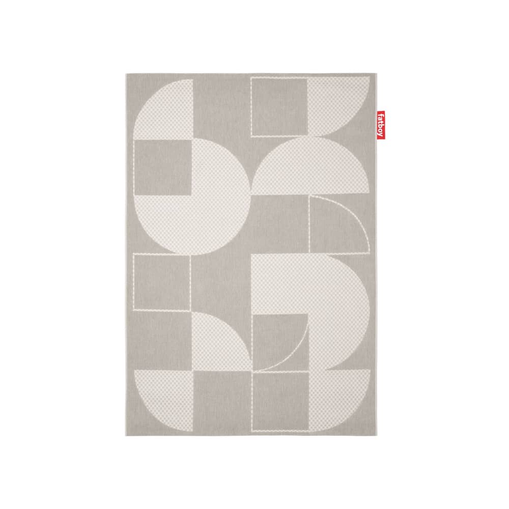 Tappeto per esterno Carpretty Petit tessuto beige / 230 x 160 cm - Tessuto in polipropilene - Fatboy - Puzzle / Crema e Bianco - Tessuto in polipropilene