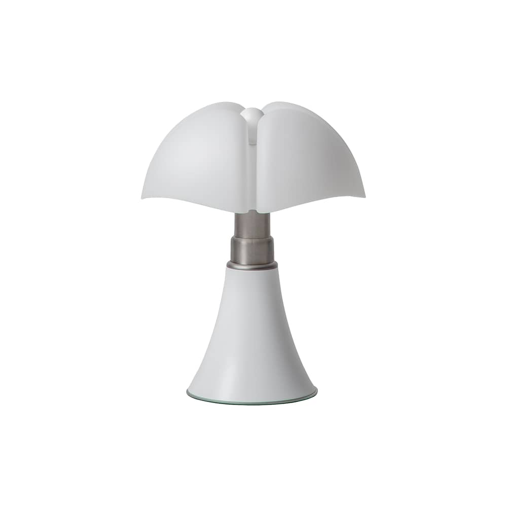 Lampe de table Minipipistrello White matt LED / H 35 cm - Martinelli Luce - Blanc mat -  Méthacrylate satiné, Acier satiné, Aluminium peint mat
