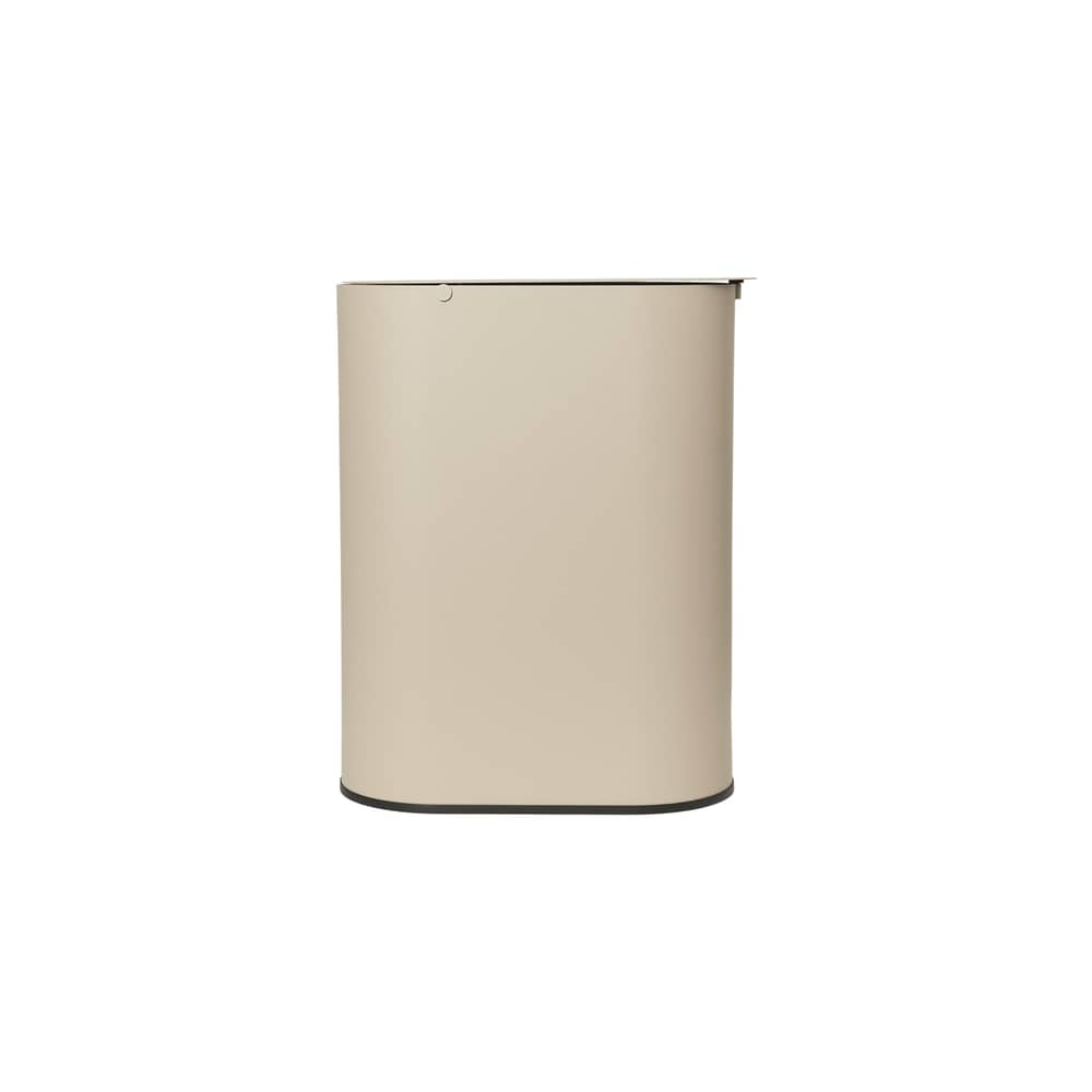 Poubelle Enkel Mediuml métal beige / 19 Litres - L 21 x P 39 x H 50 cm - Ferm Living - 19 Litres / Beige Cachemire - Acier carbone