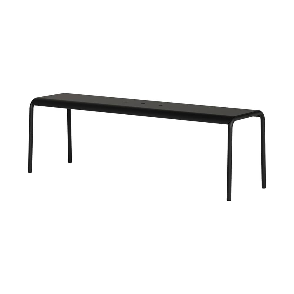 Banc Panorama métal noir / L 140 cm - TIPTOE - Noir Graphite - Acier thermolaqué