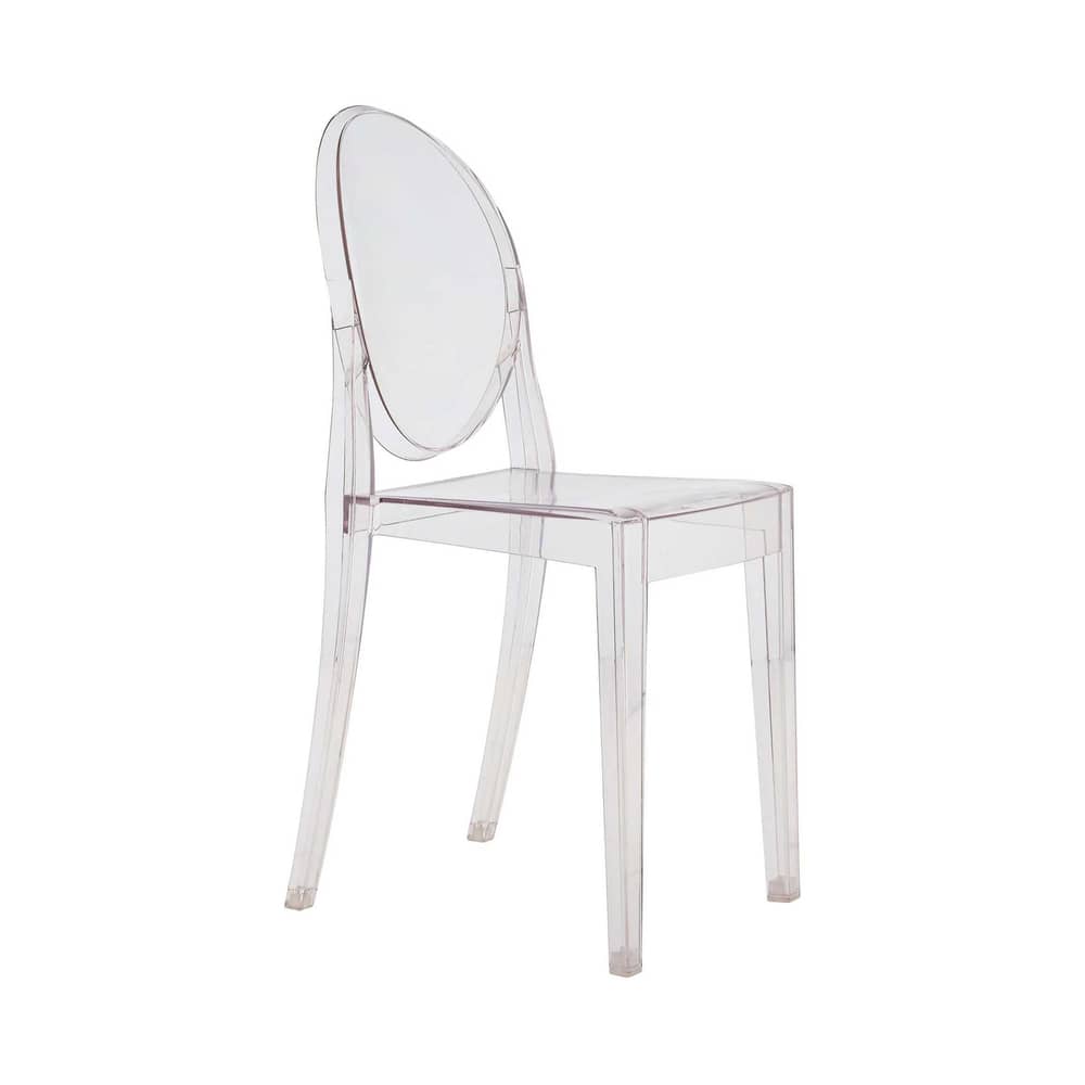 Chaise empilable Victoria Ghost plastique transparent / Polycarbonate 2.0 - Philippe Starck, 2005 - Kartell - Cristal - Polycarbonate 2.0