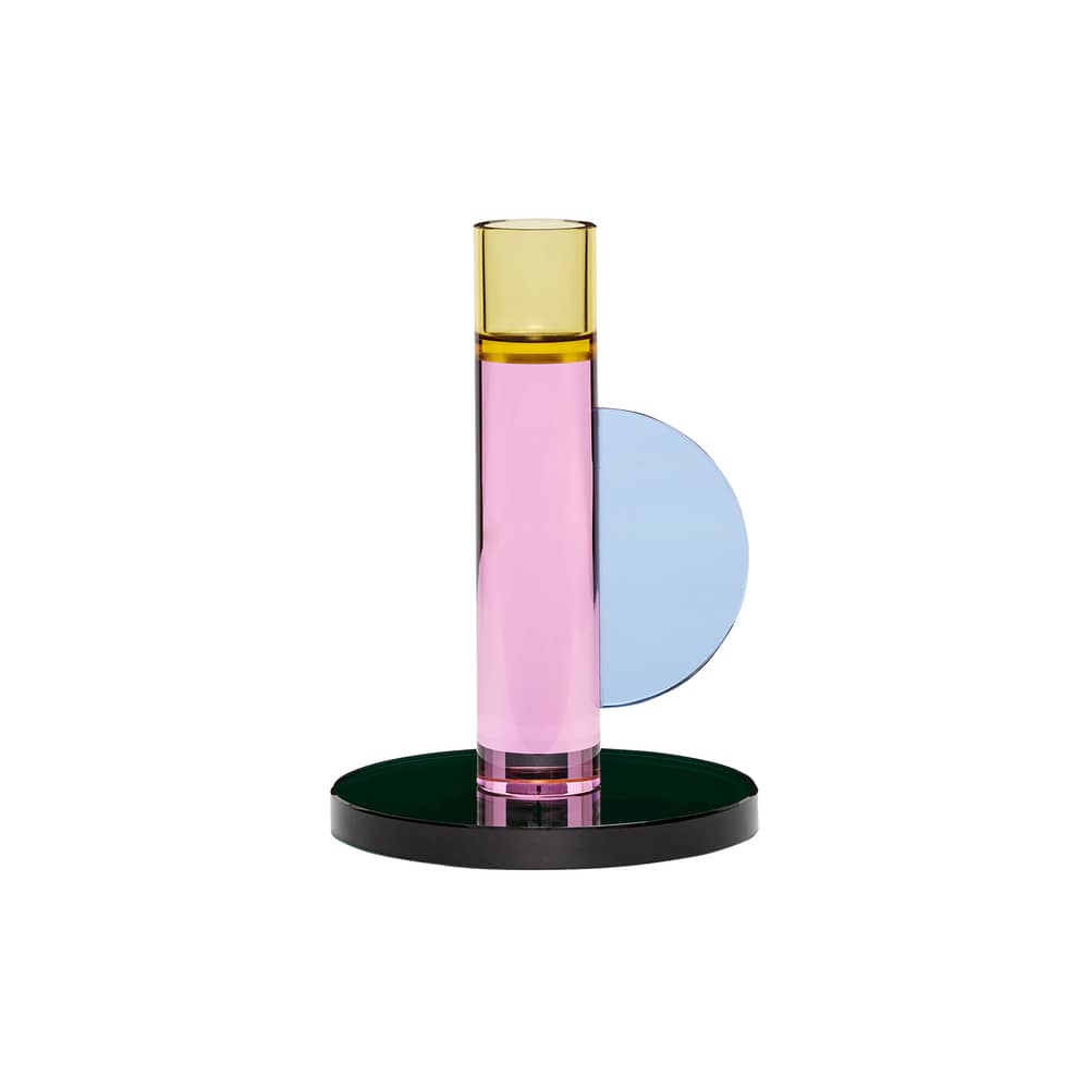 Kerzenleuchter Astro glas rosa - HÜBSCH - Rosa - Kristall