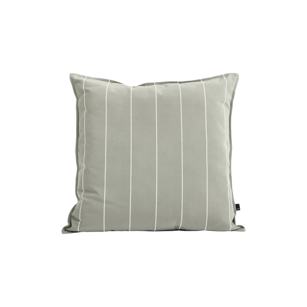 Outdoor-Kissen Terrazza - Narrow Stripe textil grau / 60 x 60 cm - Hay - Grau - Recyceltes Polyester