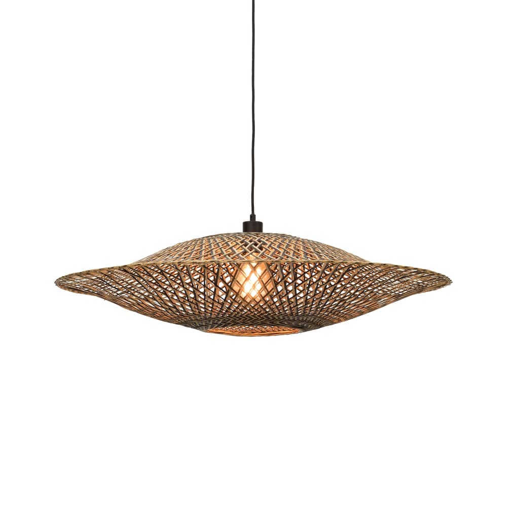 Pendelleuchte Bali Large holz natur / Bambus - Ø 87 cm - GOOD&MOJO - Ø 87 cm / Natur & schwarz - Bambus