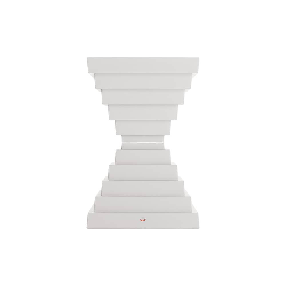 Sgabello Prince OhOh materiale plastico bianco / Philippe Starck - Kartell - Bianco - Polipropilene riciclato