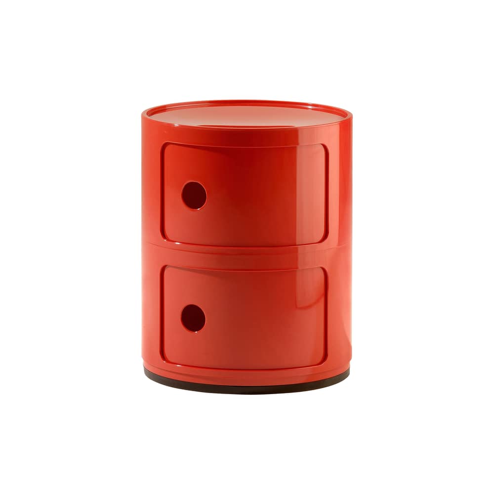Componibili Storage plastic material red 2 elements - Kartell - Red - ABS