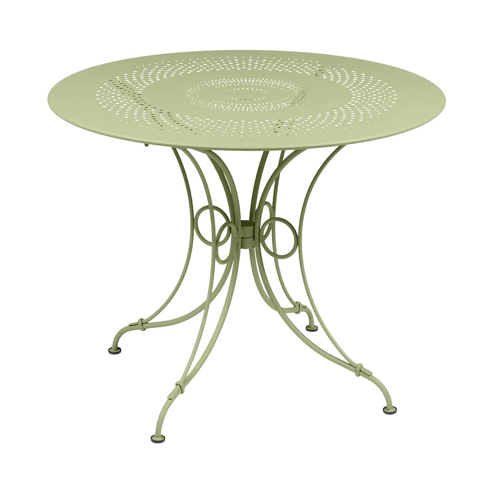 Table ronde 1900 / Ø 96 cm - Trou parasol / 5 personnes - Fermob - Tilleul - Acier