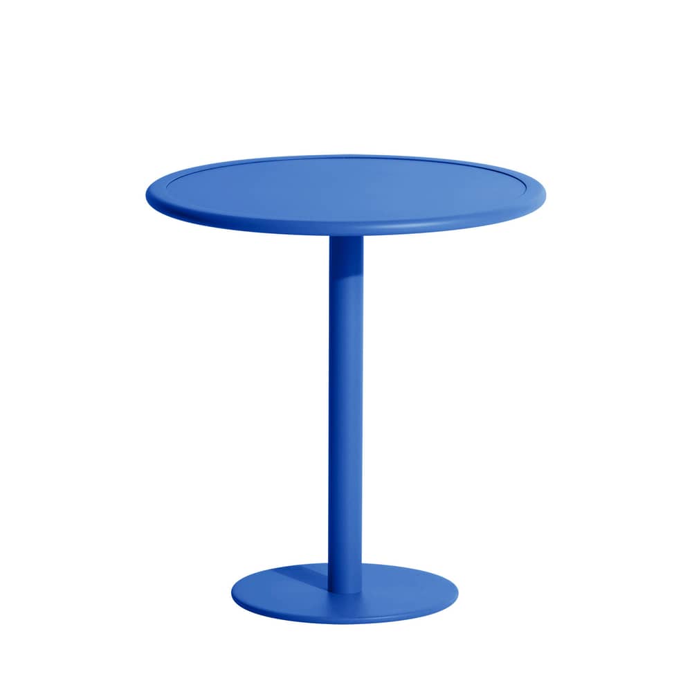 Table ronde Week-End / Bistrot - Aluminium - Ø 70 cm - Petite Friture - Bleu - Aluminium thermolaqué époxy