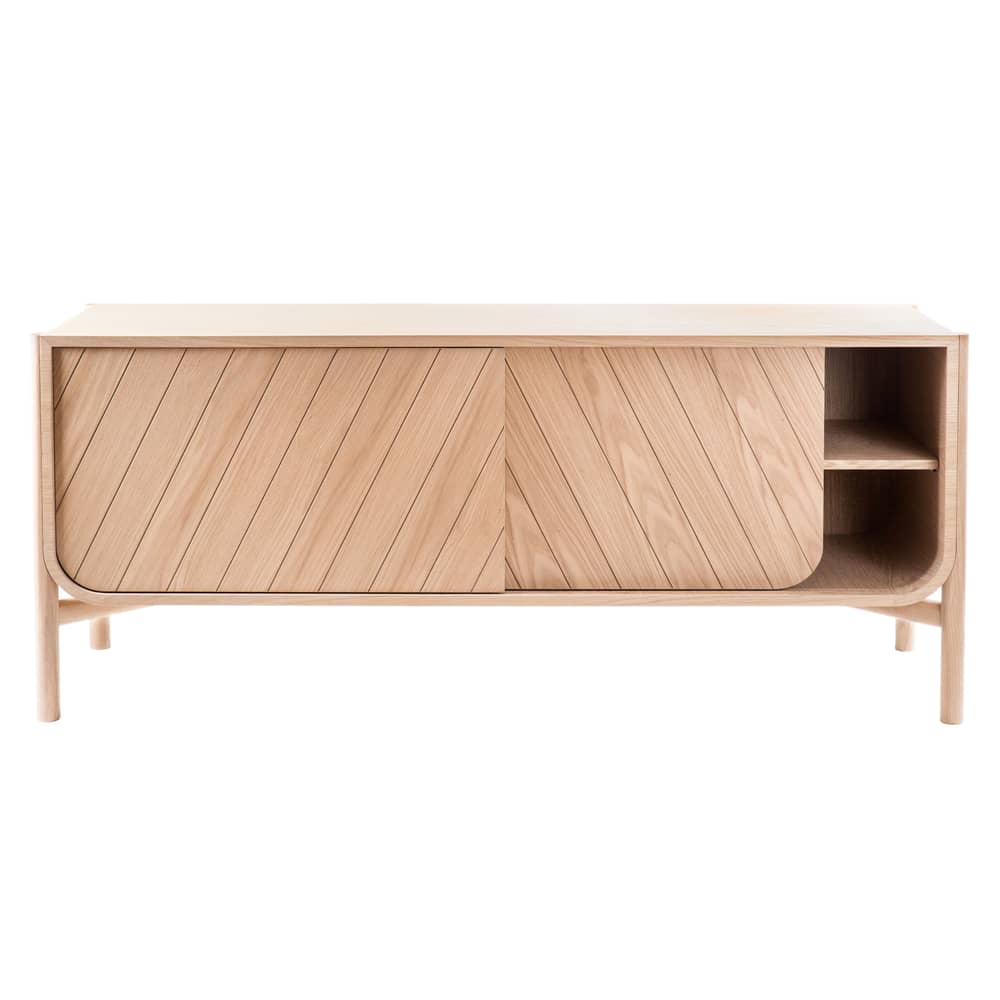 Buffet Marius bois naturel / L 155 x H 65 cm - Hartô - Chêne naturel - Chêne massif, MDF plaqué chêne