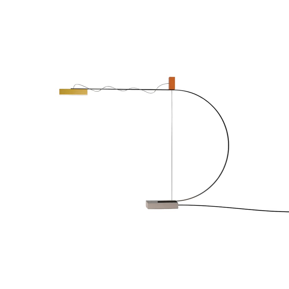 Cupido LED Table lamp metal yellow / L 66 x H 51 cm - Nemo - Yellow / Orange - Aluminium, Stainless steel