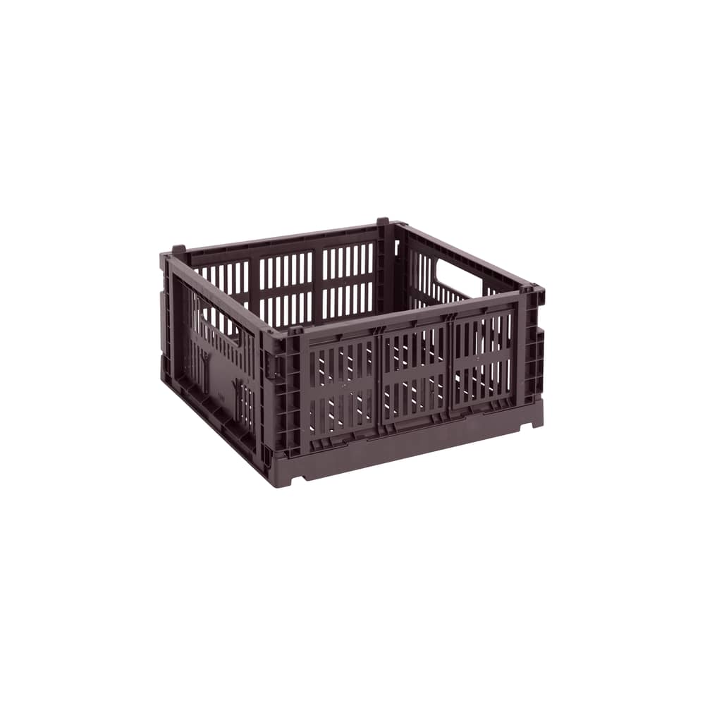 Panier Colour Crate plastique rouge Medium Square / 29,5 x 29,5 cm - Hay - Bordeaux - Polypropylène recyclé