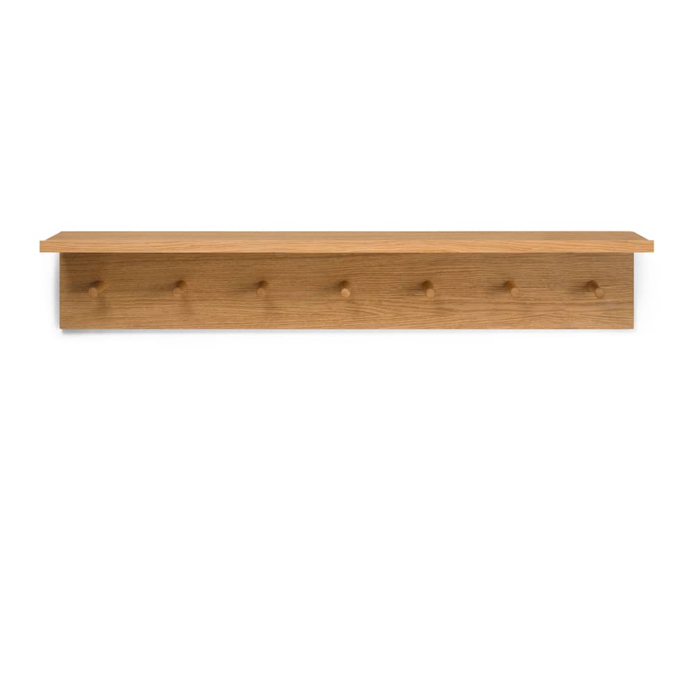 Wandgarderobe Place Large holz natur / Regal - L 105 cm - Ferm Living - L 105 x H 17 cm - Eiche - Geölte Massiveiche, MDF mit geöltem Eichenfurnier
