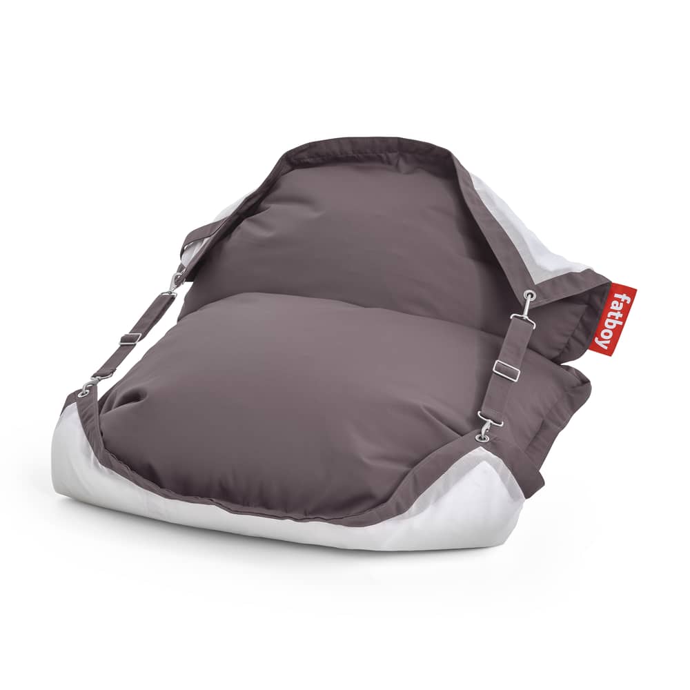 Pouf da esterno galleggiante Original Floatzac tessuto grigio beige / Cinghie regolabili - Fatboy - Grigio-tortora -  Micro-billes EPS, Acrilico, Tessuto Olefina
