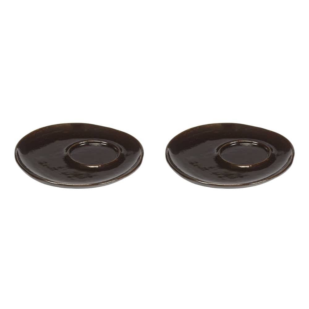pour tasse à espresso La Mère Saucer ceramic brown / Set of 2 - Serax - Saucers / Brown - Sandstone