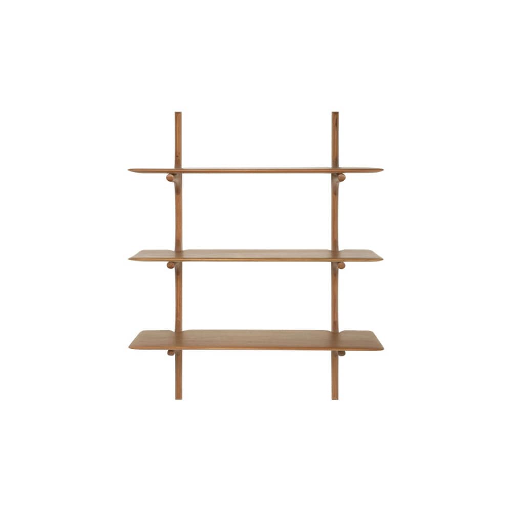 Scaffale PI legno naturale / 3 ripiani - Acajou massello / L 100 x H 126 cm - Ethnicraft - 3 ripiani / Mogano - Mogano massiccio