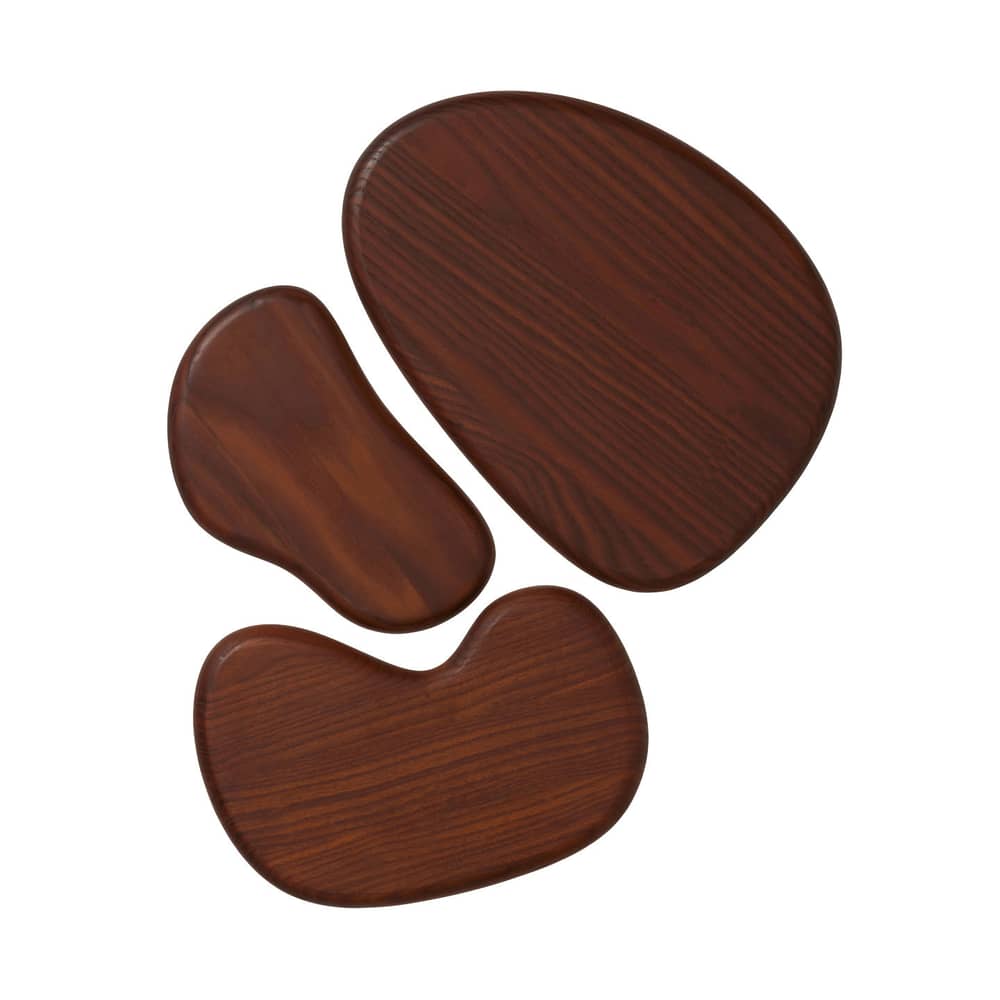 Schneidebrett Cairn holz natur / 3er-Set - FSC-Esche - 38 x 22 cm - Ferm Living - Braun - Esche massiv