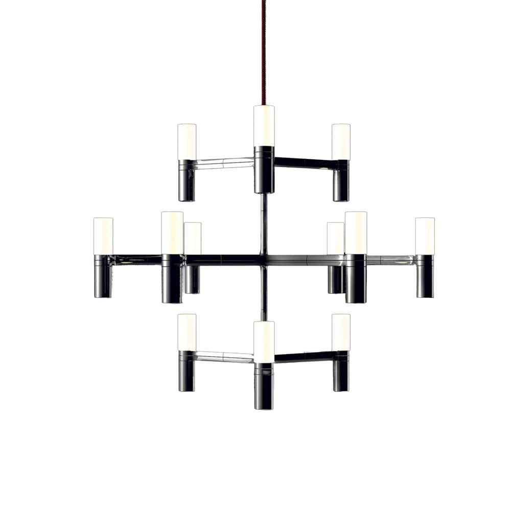 Suspension Crown Minor / Ø 77 cm - Nemo - Aluminium - Aluminium, Verre opalin