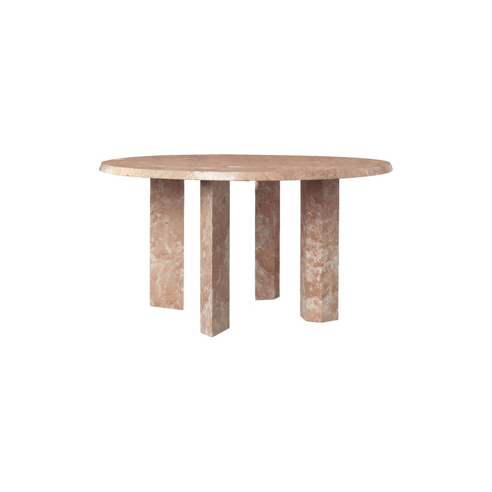 Table basse Taula / Ø 67 x H 35 cm - Marbre - Ferm Living - Rose - Marbre
