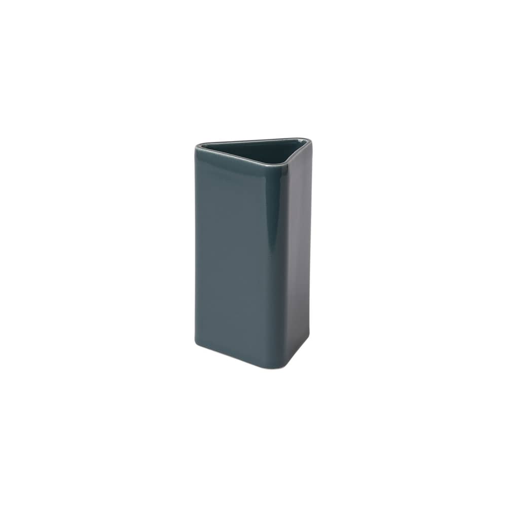 Vase Canvas Small céramique bleu / H 15 cm - Fait main / Seconde vie - raawii - Bleu paon - Céramique émaillée